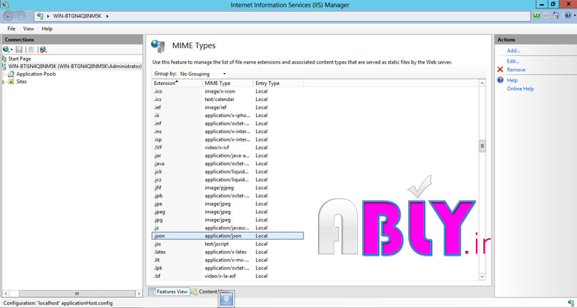 آموزش اضافه کردن قابلیت پشتیبانی از json در iis