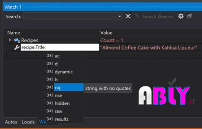 search-watch-window-vs2019